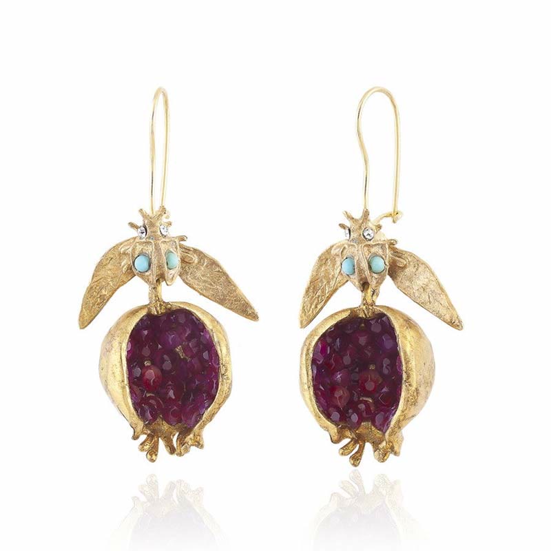 Lucky Pomegranate Seed Fashion Earrings