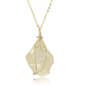 Natural Crystal Stone Gemstone Necklace